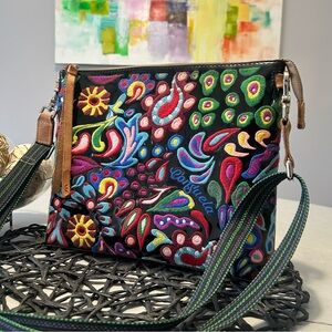 Consuela Mack Downtown Embroidered Multicolor Crossbody Bag